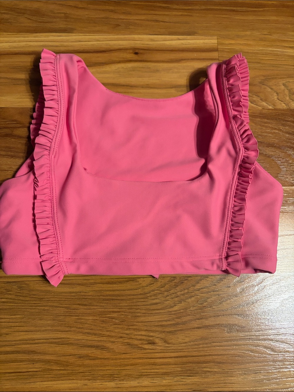 Tiger Friday Faye reversible crop top Pink Ruffle Cropped Tank Top - Picture 5 of 6